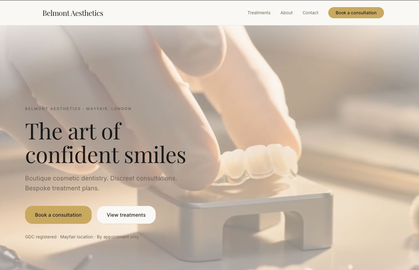 Strona dla kliniki dentystycznej